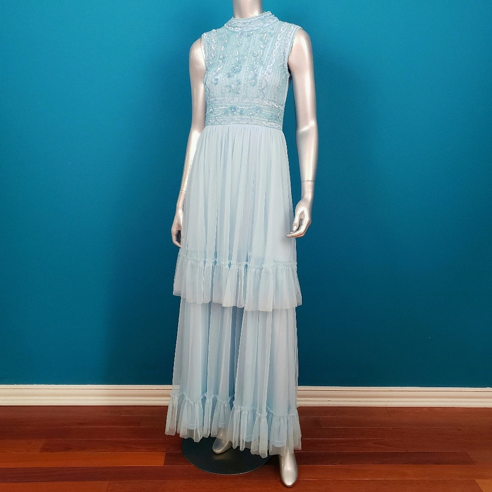 🆕️ 🎬 FROCK & FRILL Tiered Sequin Maxi Dress // (NWT)